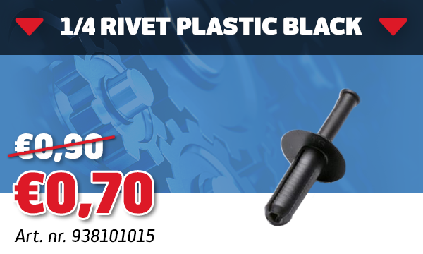 1/4 Rivet Plastic Black